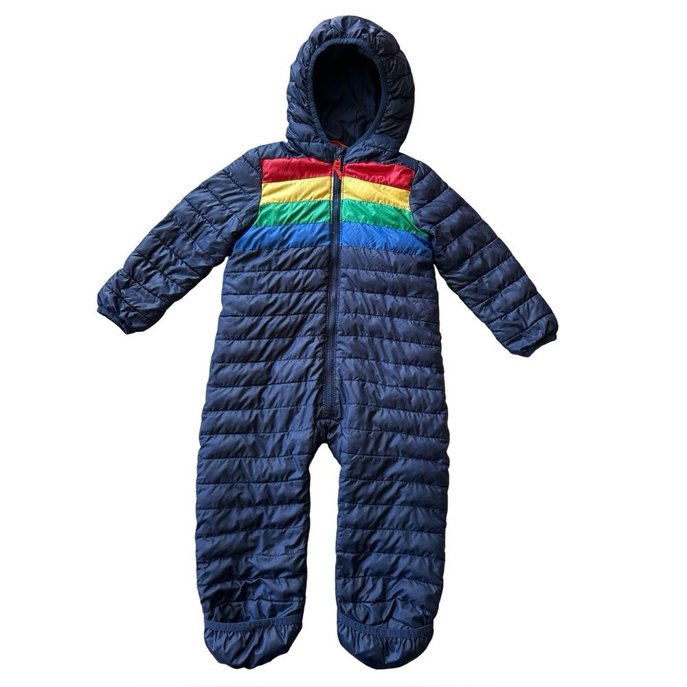 Primary Rainbow Lightweight Puffer Suit Toddler 18-24mo - Picture 2 of 7